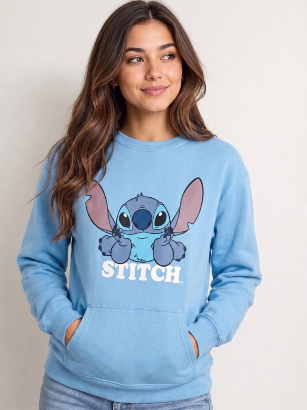 DISNEY STITCH WOMENS SWEAT TOP (XL)